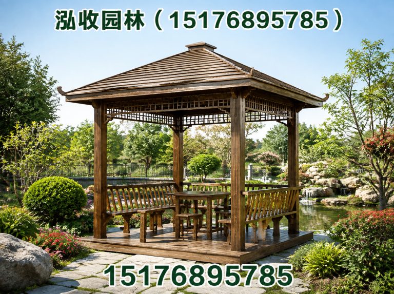 天门防腐木凉亭展示图